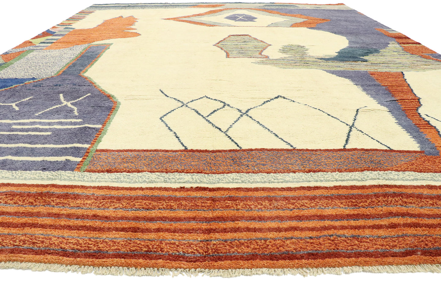 12 x 16 - Beige Pakistani Moroccan Rug - 80573