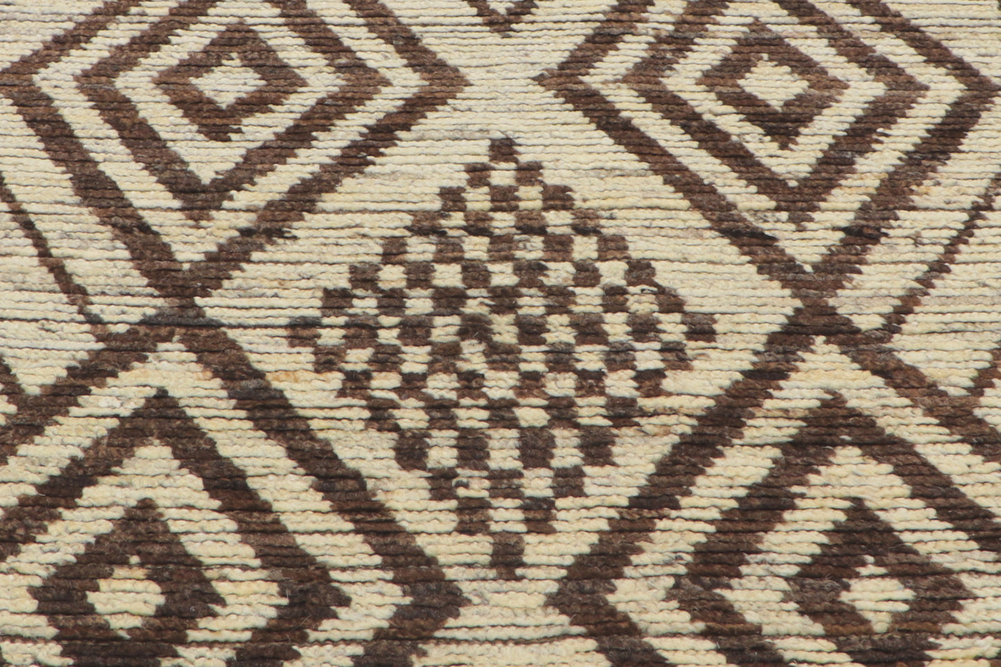 4 x 16 - Brown Pakistani Moroccan Rug - 80778