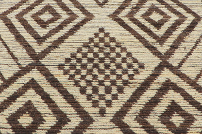 4 x 16 - Brown Pakistani Moroccan Rug - 80778