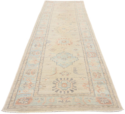 3 x 12 - Beige Pakistani Oushak Rug - 80840