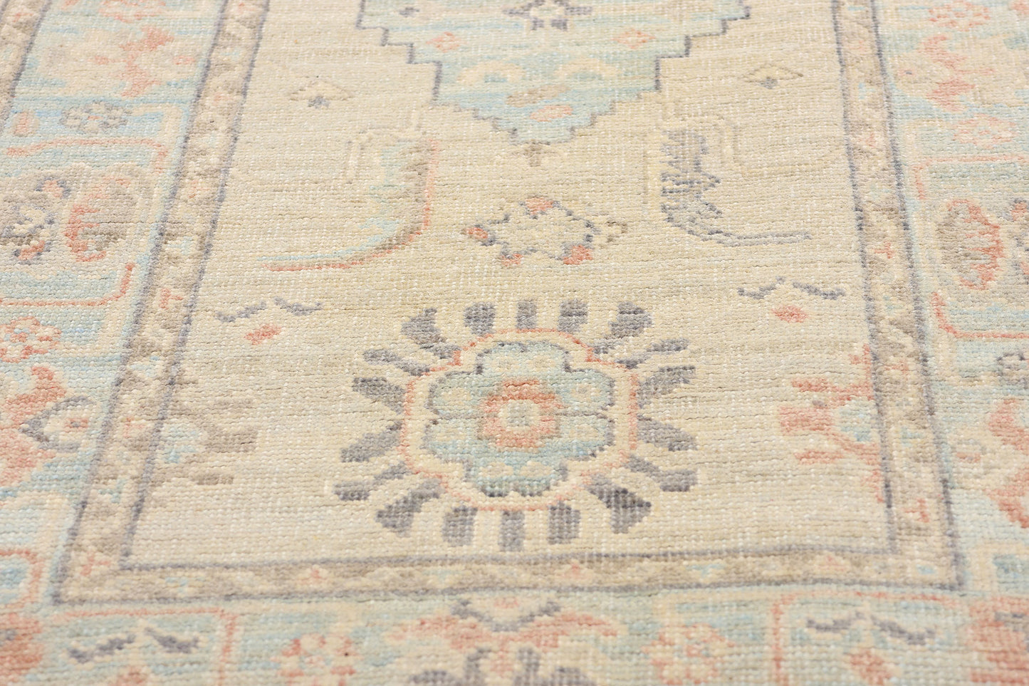 3 x 12 - Beige Pakistani Oushak Rug - 80840