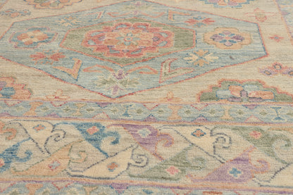6 x 9 - Multicolor Pakistani Oushak Rug - 80888
