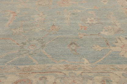 6 x 9 - Blue Pakistani Oushak Rug - 80892