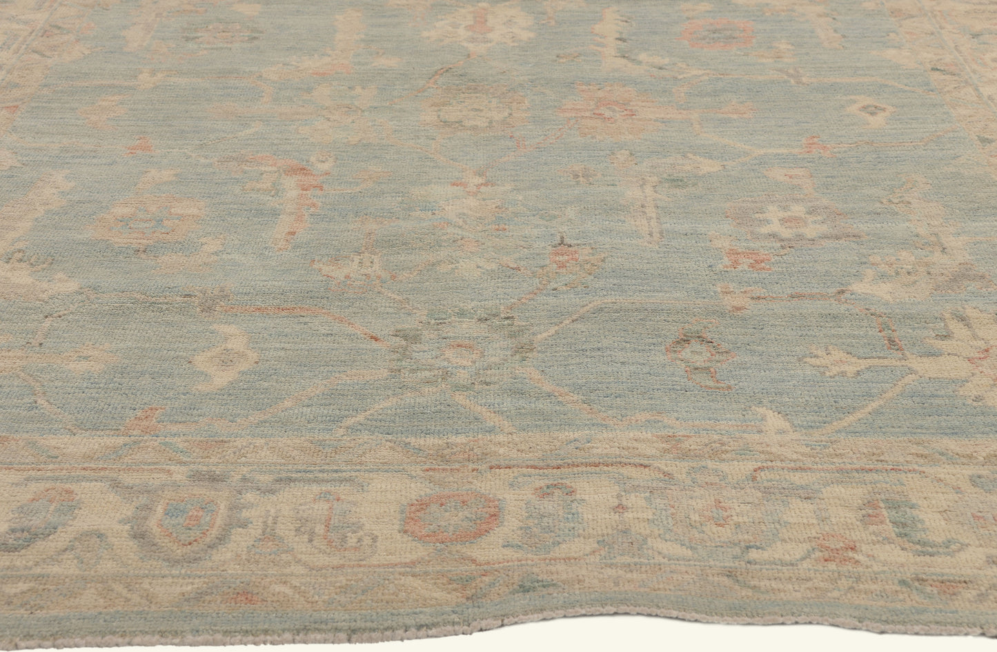 6 x 9 - Blue Pakistani Oushak Rug - 80892