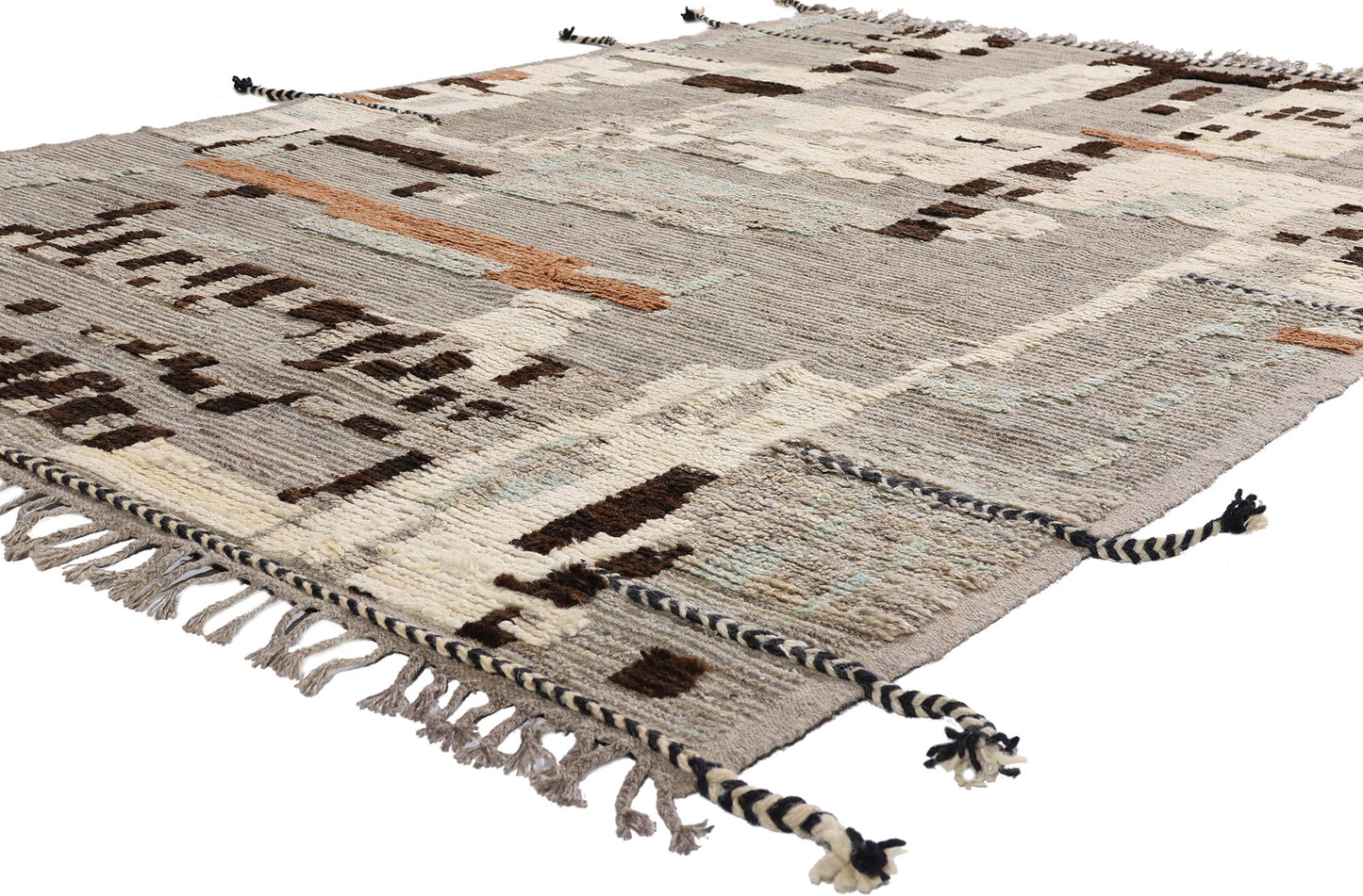 6 x 9 - Gray New Pakistani Moroccan Rug - 81171