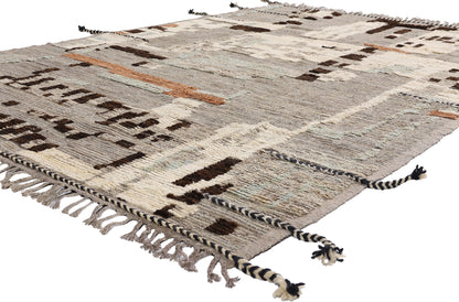 6 x 9 - Gray New Pakistani Moroccan Rug - 81171