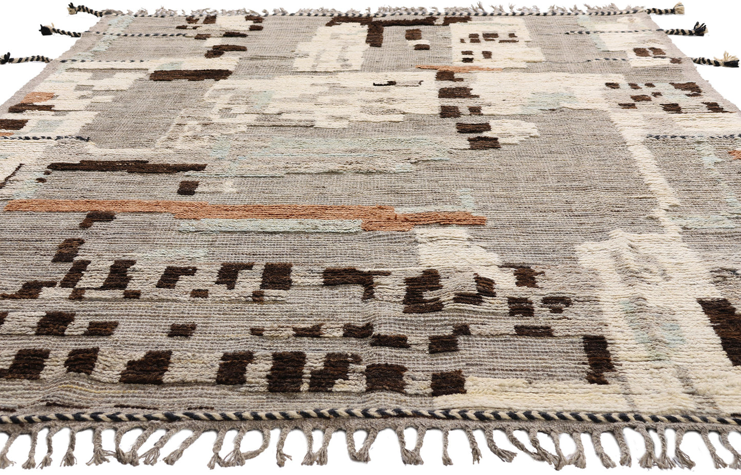 6 x 9 - Gray New Pakistani Moroccan Rug - 81171