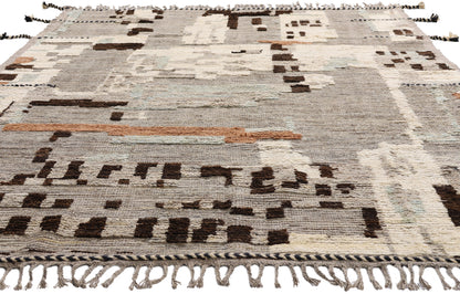 6 x 9 - Gray New Pakistani Moroccan Rug - 81171