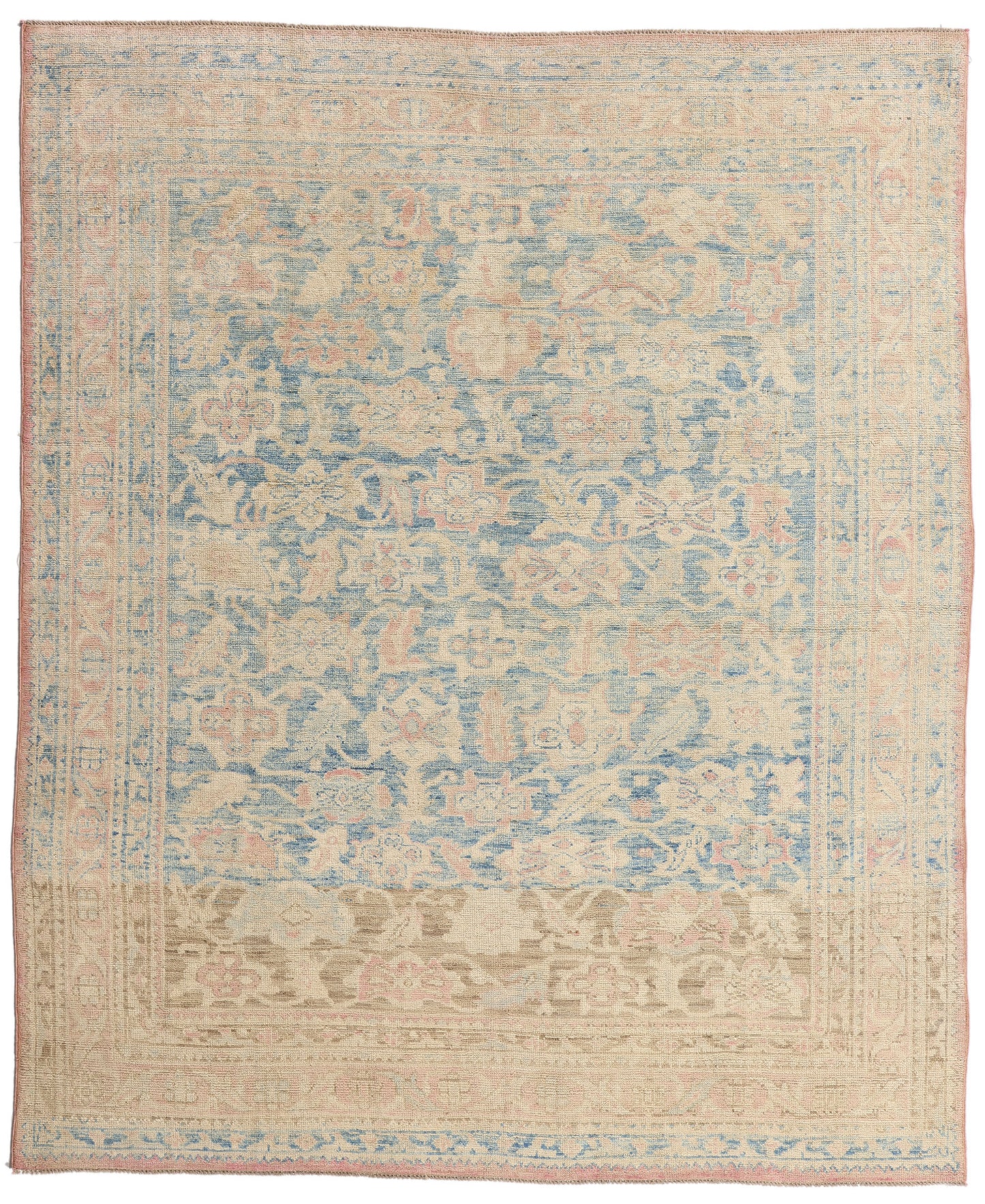 8 x 10 - Blue New Pakistani Oushak Rug - 81172