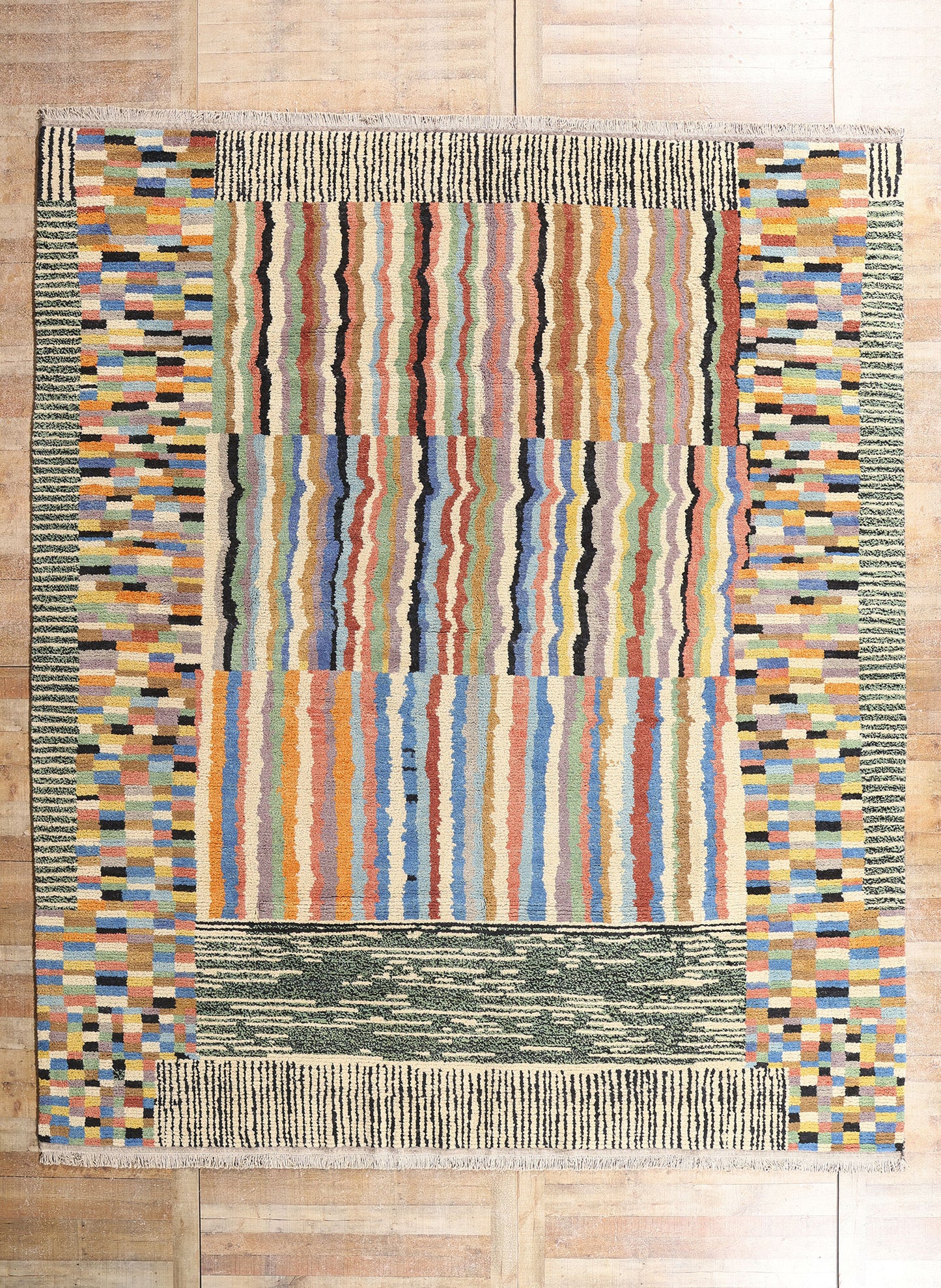 11 x 13 - Multicolor New Moroccan Rug - 81173