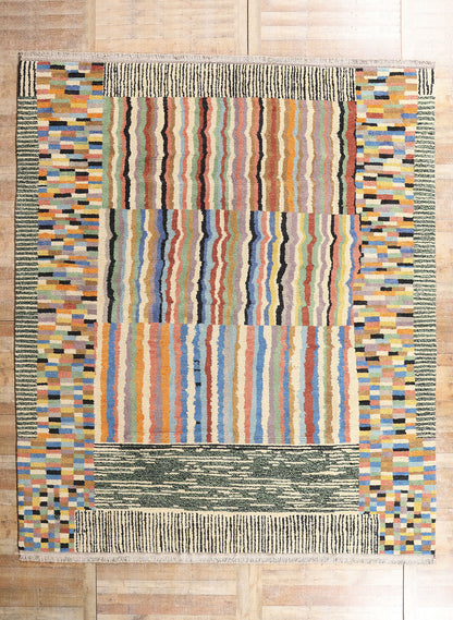 11 x 13 - Multicolor New Moroccan Rug - 81173