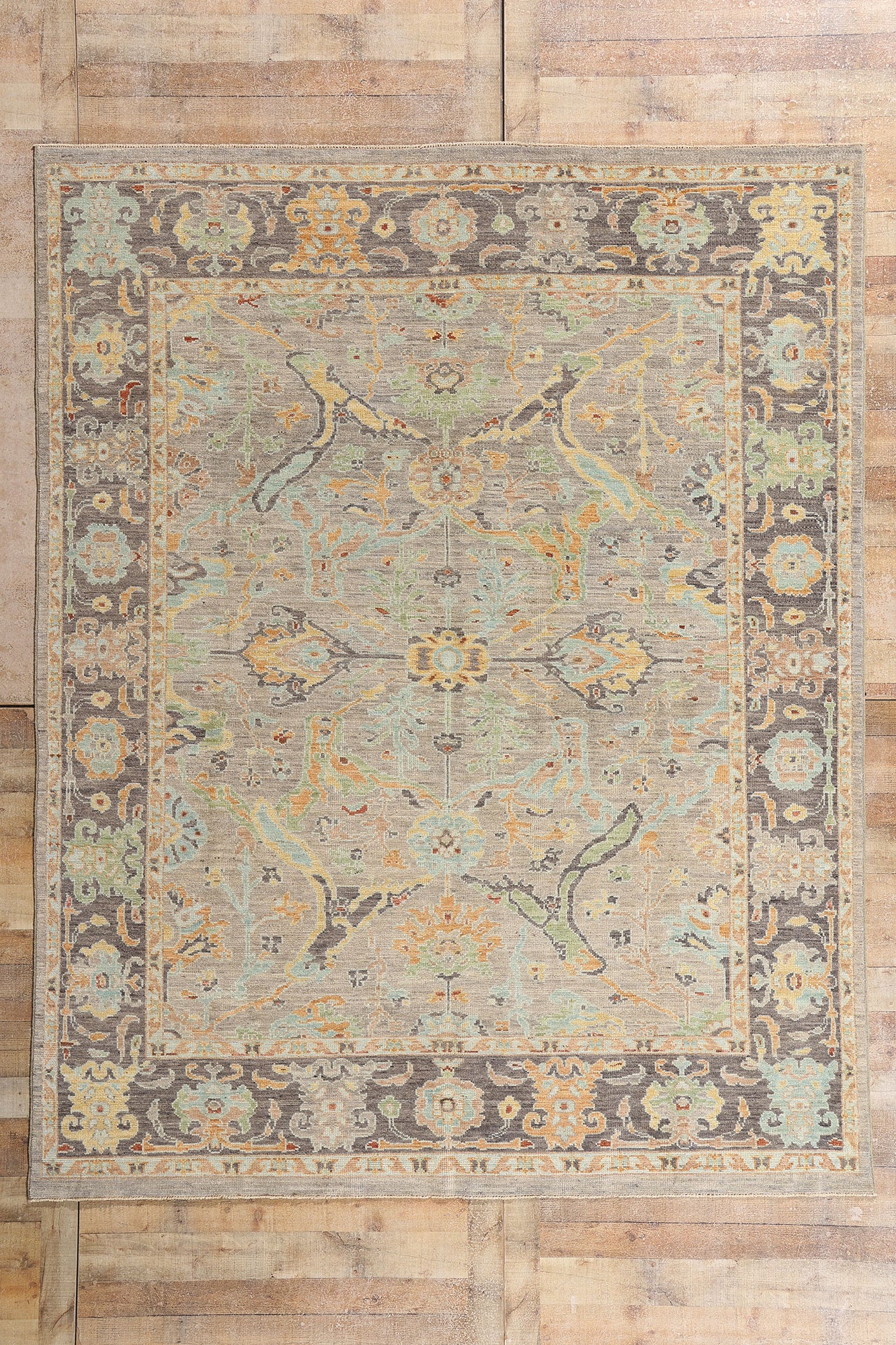 8 x 10 - Taupe New Pakistani Sultanabad Rug - 81174