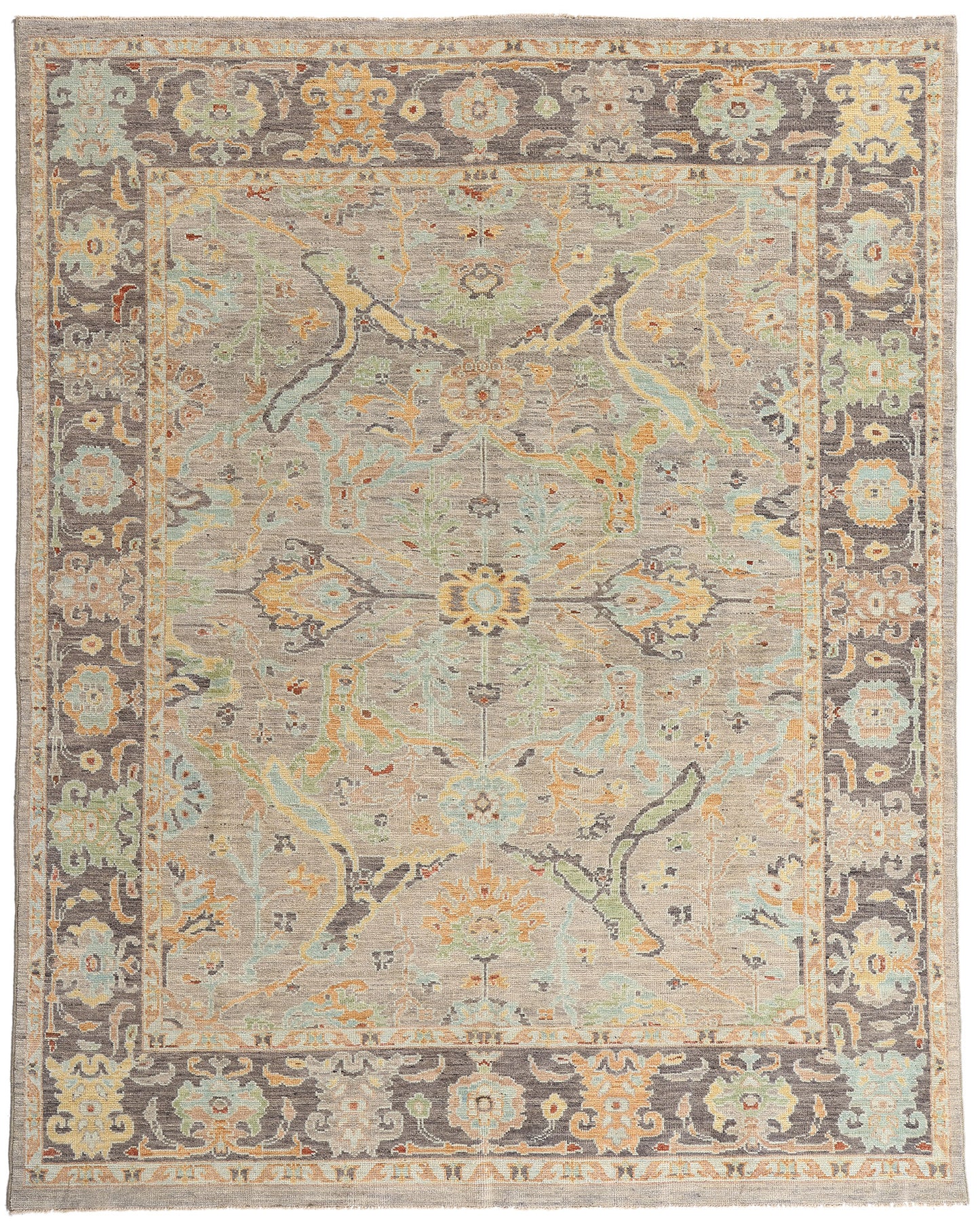 8 x 10 - Taupe New Pakistani Sultanabad Rug - 81174