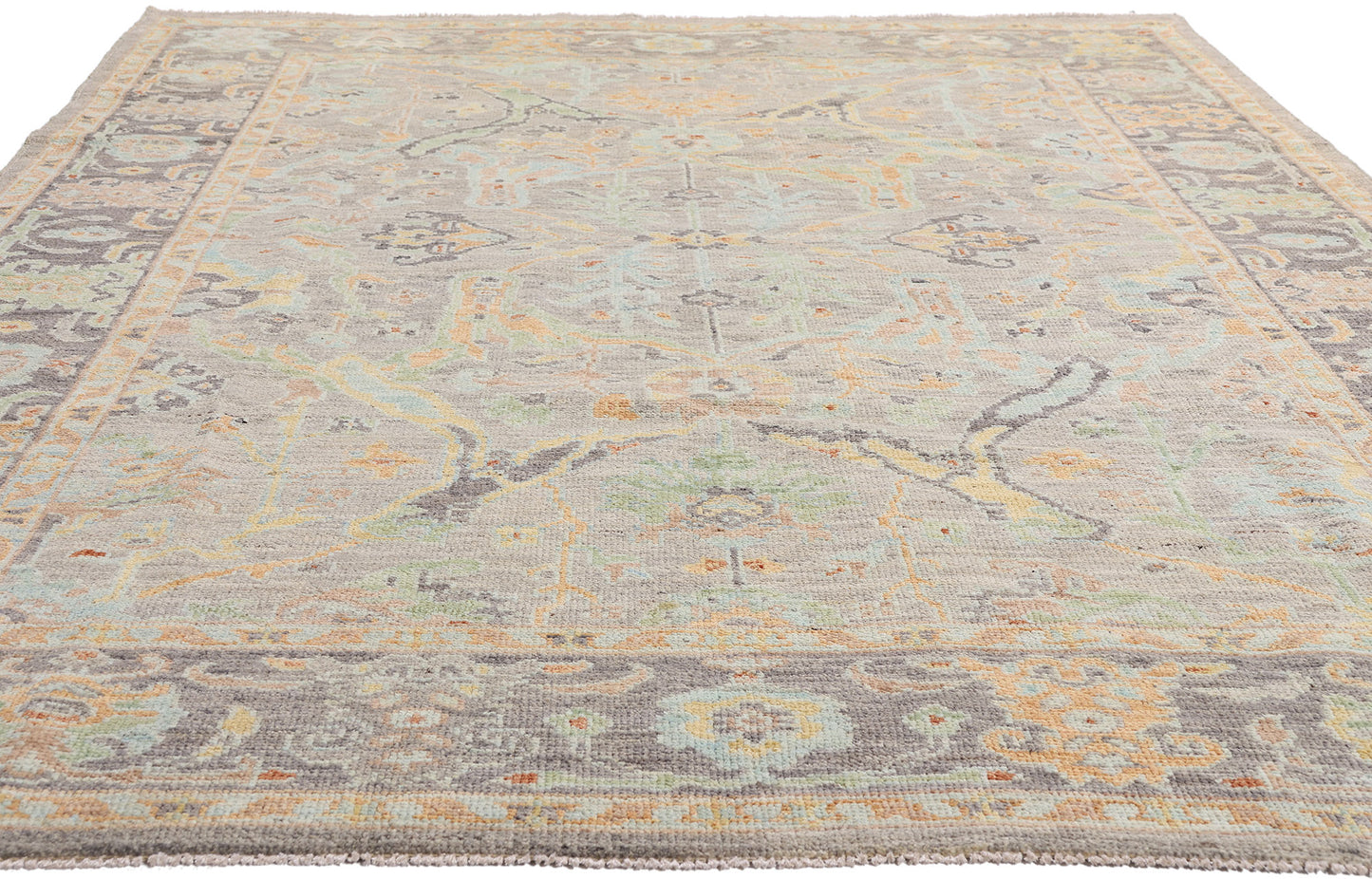 6 x 9 - Gray New Pakistani Sultanabad Rug - 81175