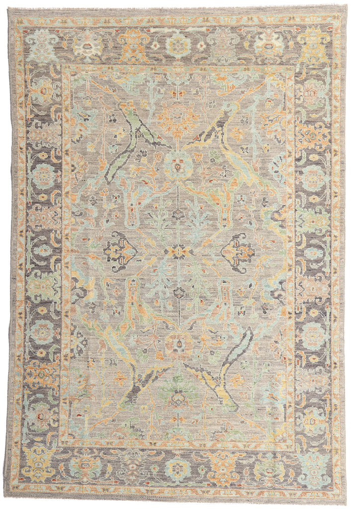 6 x 9 - Gray New Pakistani Sultanabad Rug - 81175