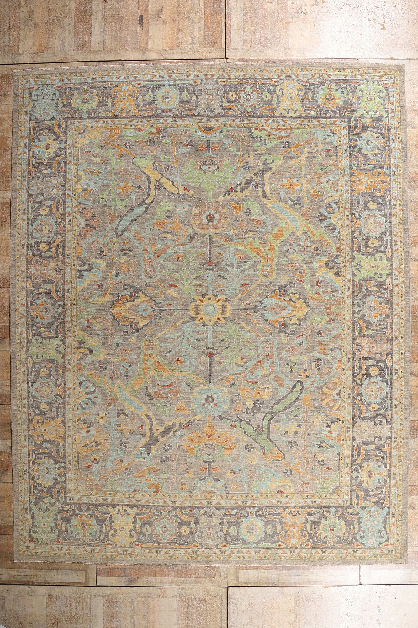 12 x 15 - Gray New Pakistani Sultanabad Rug - 81176