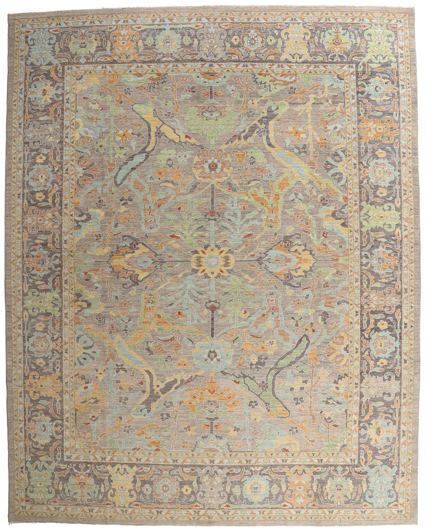 12 x 15 - Gray New Pakistani Sultanabad Rug - 81176