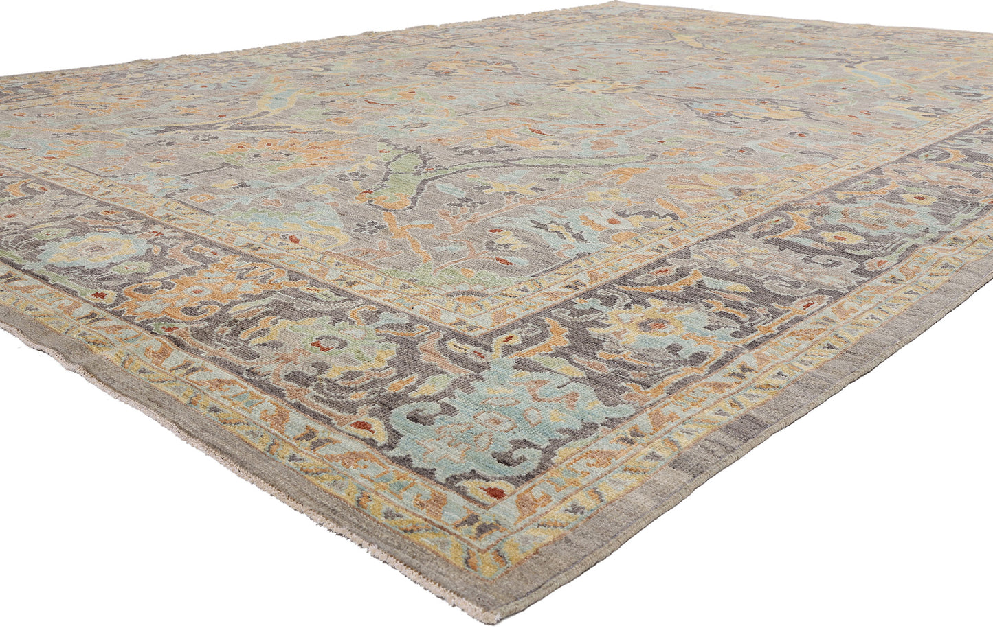 10 x 14 - Gray New Pakistani Sultanabad Rug - 81177