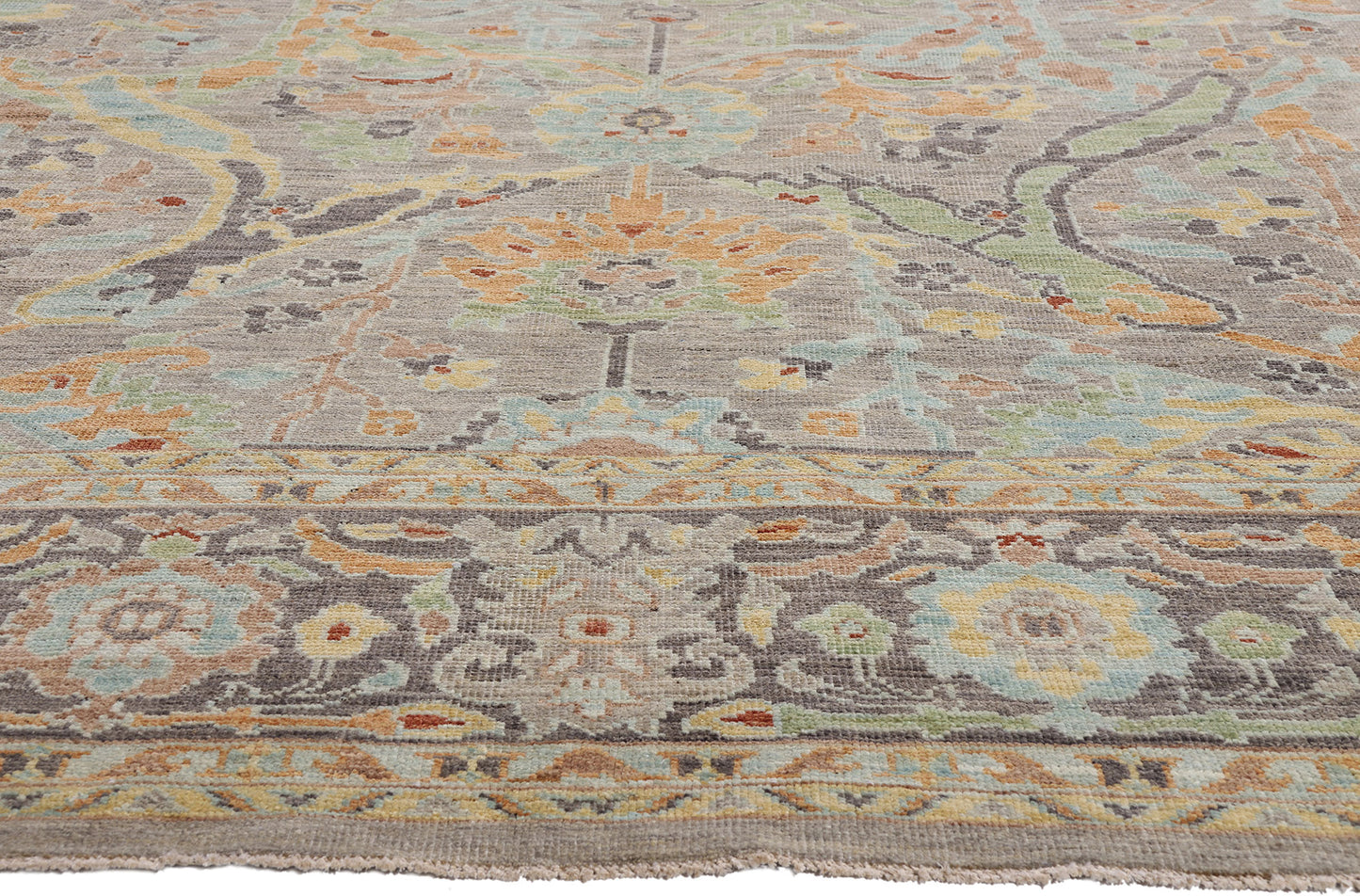 10 x 14 - Gray New Pakistani Sultanabad Rug - 81177