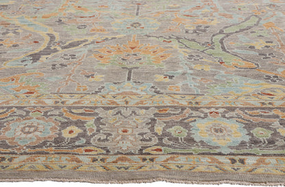 10 x 14 - Gray New Pakistani Sultanabad Rug - 81177