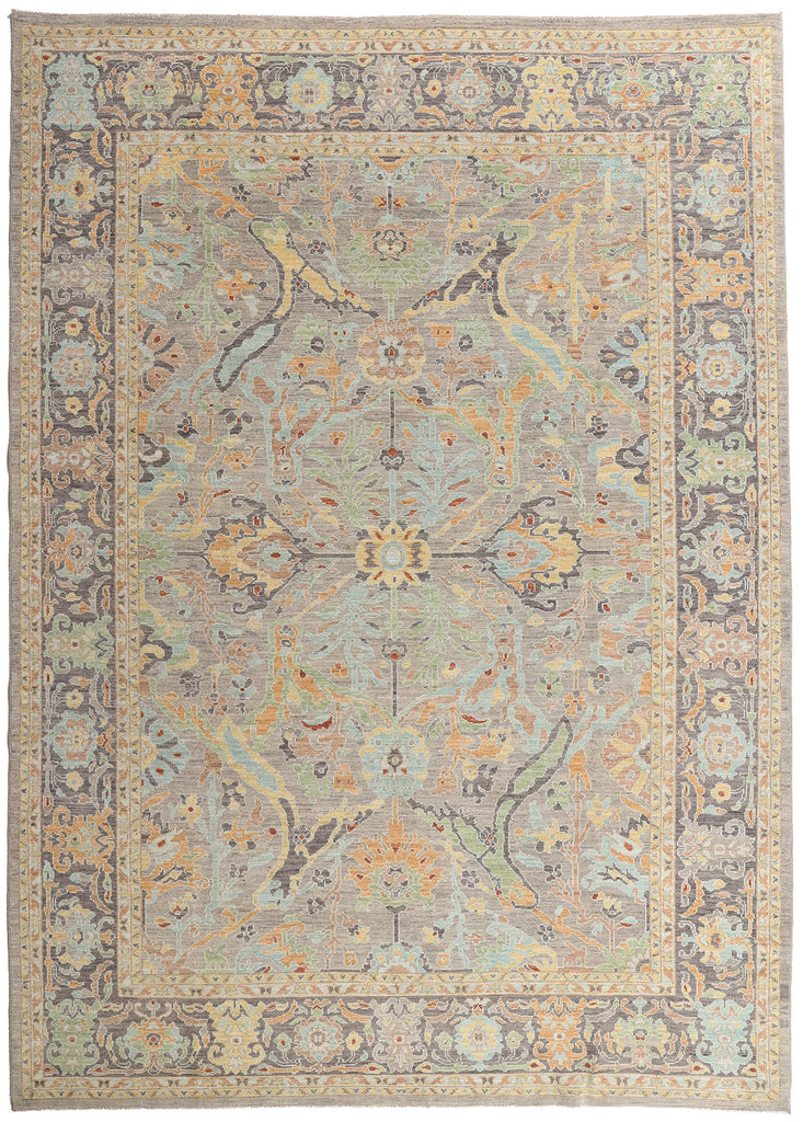 10 x 14 - Gray New Pakistani Sultanabad Rug - 81177