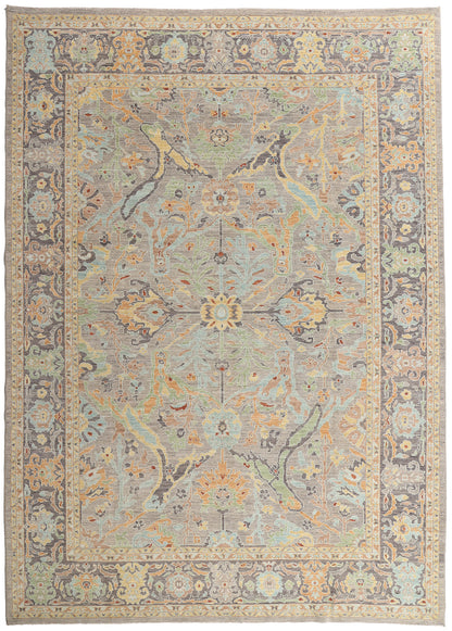 10 x 14 - Gray New Pakistani Sultanabad Rug - 81177