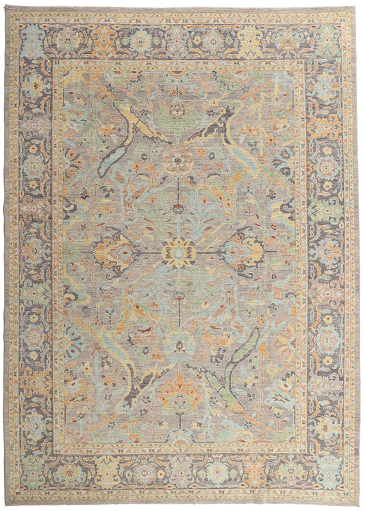 10 x 14 - Gray New Pakistani Sultanabad Rug - 81177
