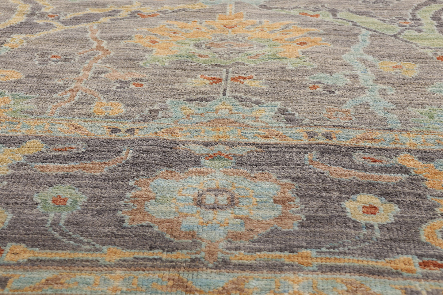 9 x 12 - Gray New Pakistani Sultanabad Rug - 81178