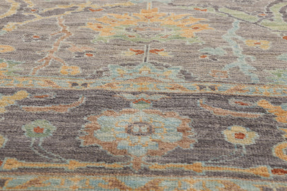 9 x 12 - Gray New Pakistani Sultanabad Rug - 81178