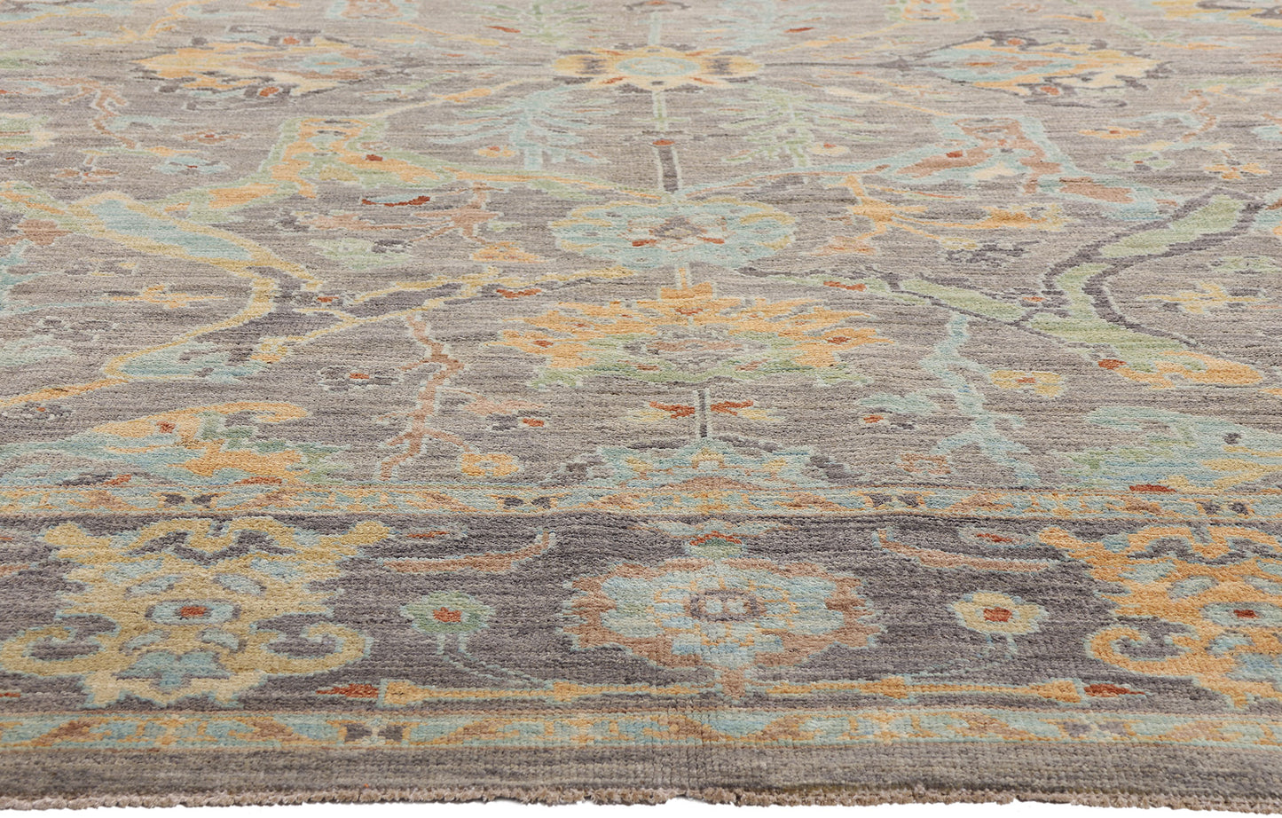 9 x 12 - Gray New Pakistani Sultanabad Rug - 81178