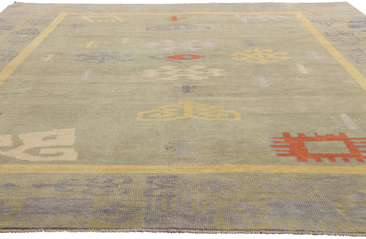 8 x 10 - Green New Pakistani Sivas Rug - 81179