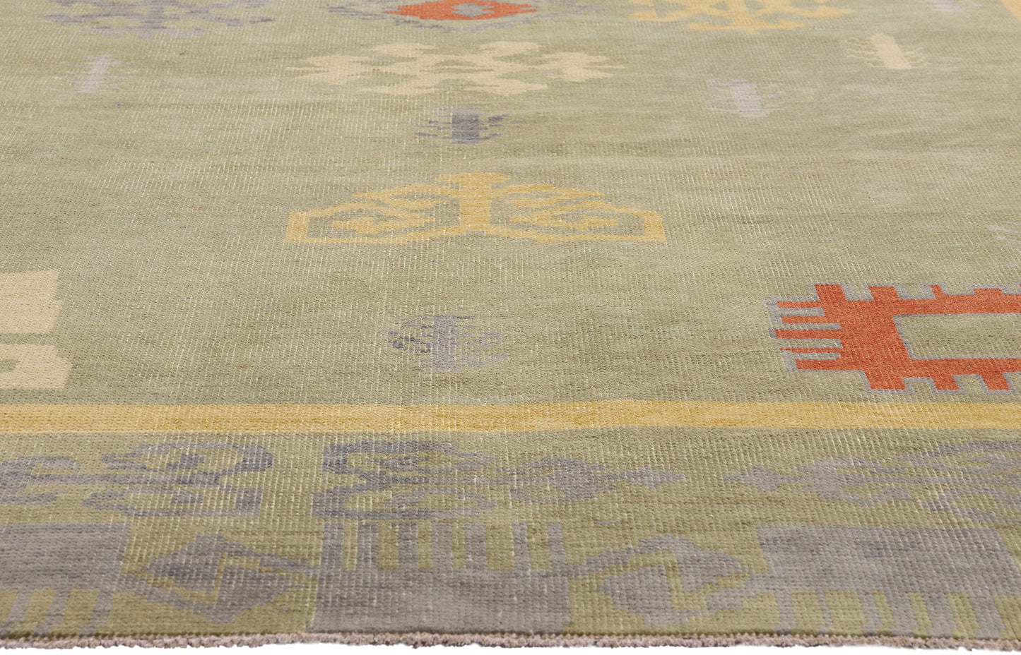 8 x 10 - Green New Pakistani Sivas Rug - 81179