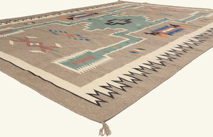 9 x 12 - Tan New Pakistani Kilim Rug - 81183