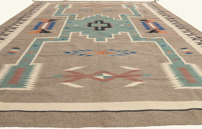 9 x 12 - Tan New Pakistani Kilim Rug - 81183