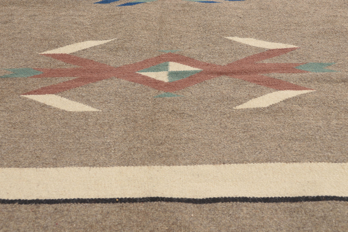 9 x 12 - Tan New Pakistani Kilim Rug - 81183