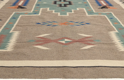 9 x 12 - Tan New Pakistani Kilim Rug - 81183
