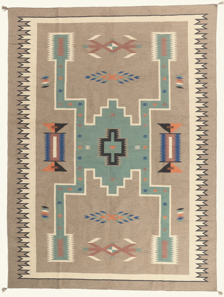 9 x 12 - Tan New Pakistani Kilim Rug - 81183