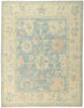 8 x 10 Colorful Blue Oushak Rug 80893