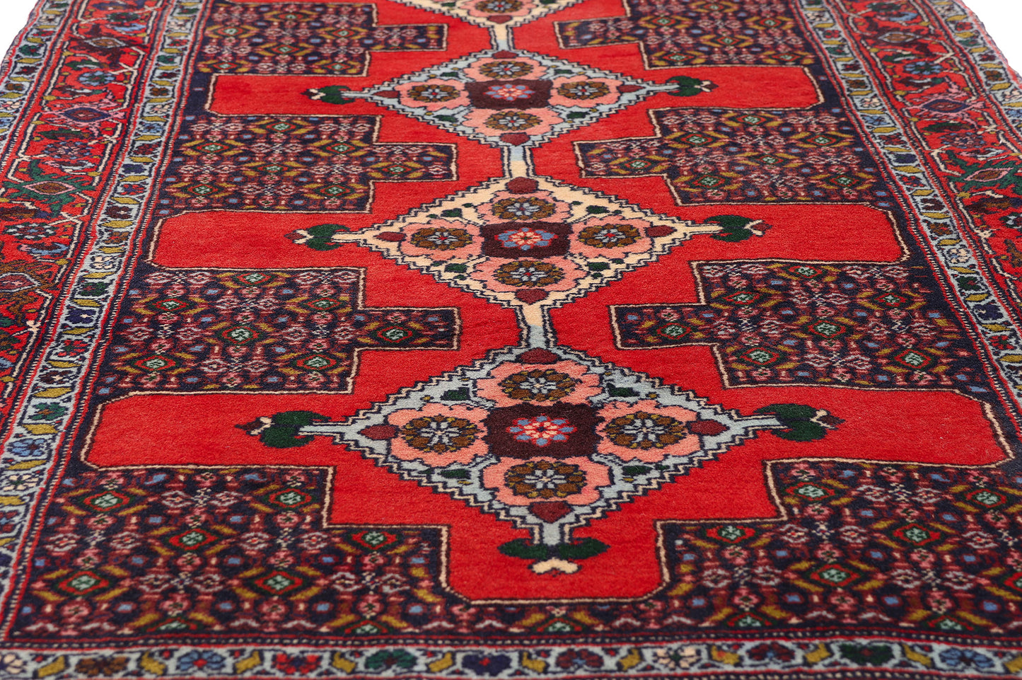 3 x 13 - Red Antique Persian Senneh Rug - 90041