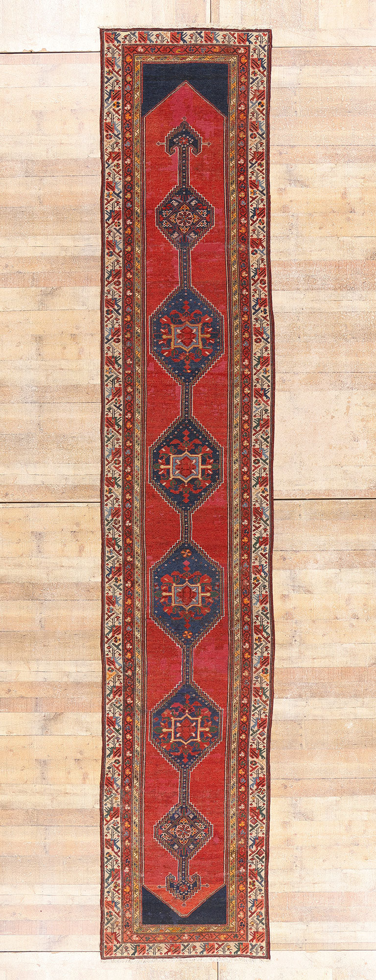 3 x 17 - Red Antique Persian Malayer Rug - 90042