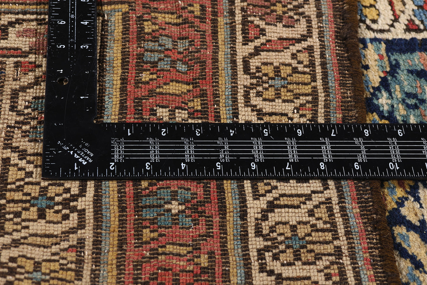 3 x 12 - Navy Blue Antique Persian Kurd Rug - 90043