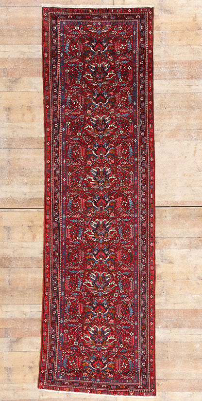 3 x 11 - Red Antique Persian Heriz Rug - 90045