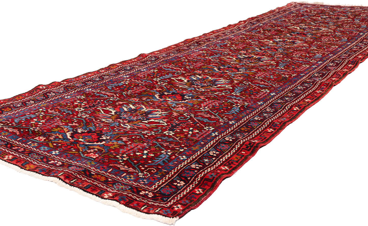 3 x 11 - Red Antique Persian Heriz Rug - 90045