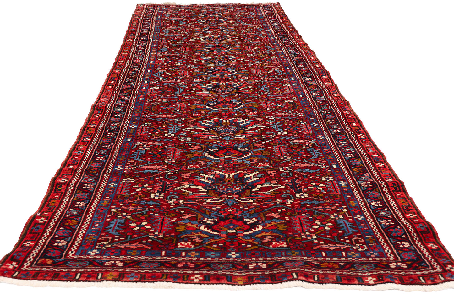 3 x 11 - Red Antique Persian Heriz Rug - 90045