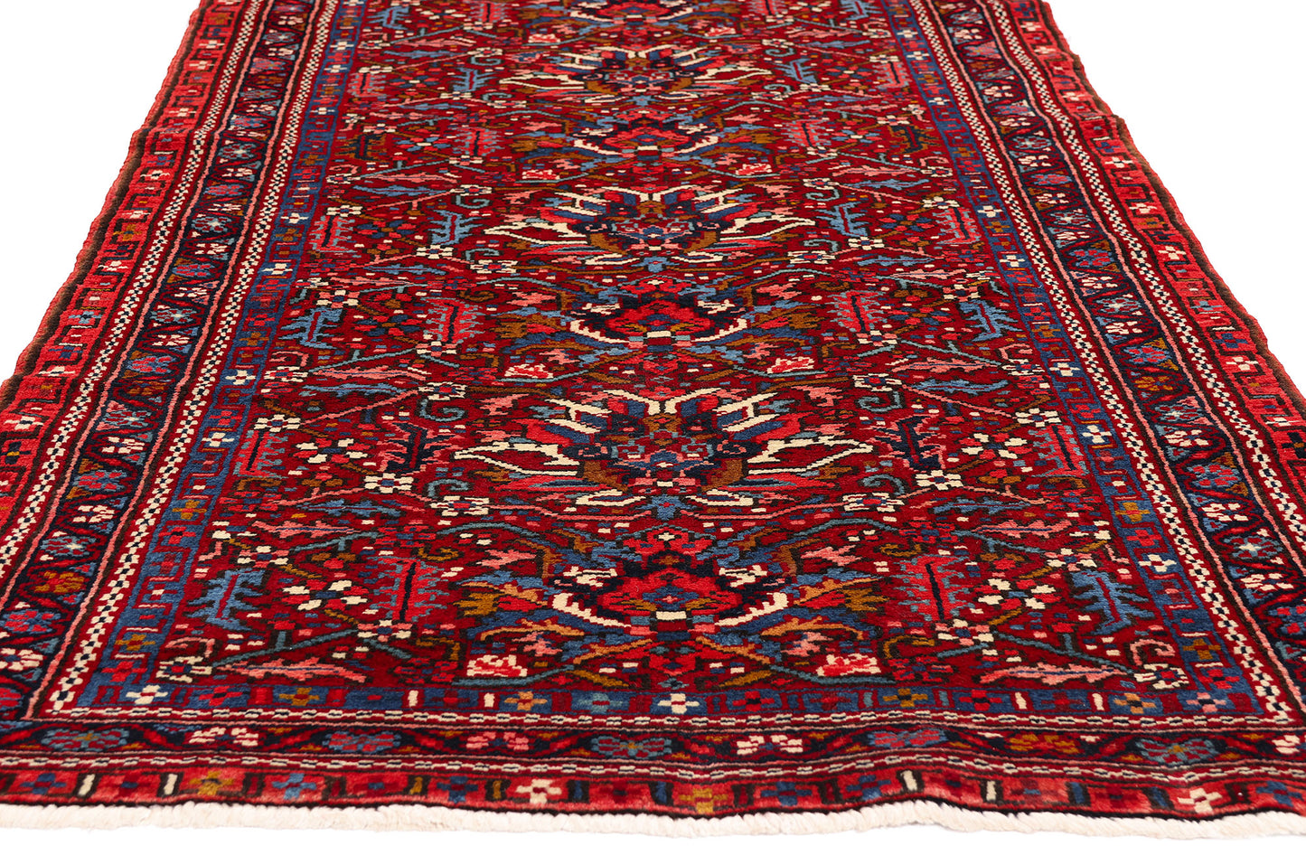 3 x 11 - Red Antique Persian Heriz Rug - 90045
