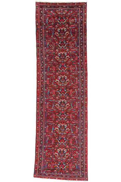 3 x 11 - Red Antique Persian Heriz Rug - 90045