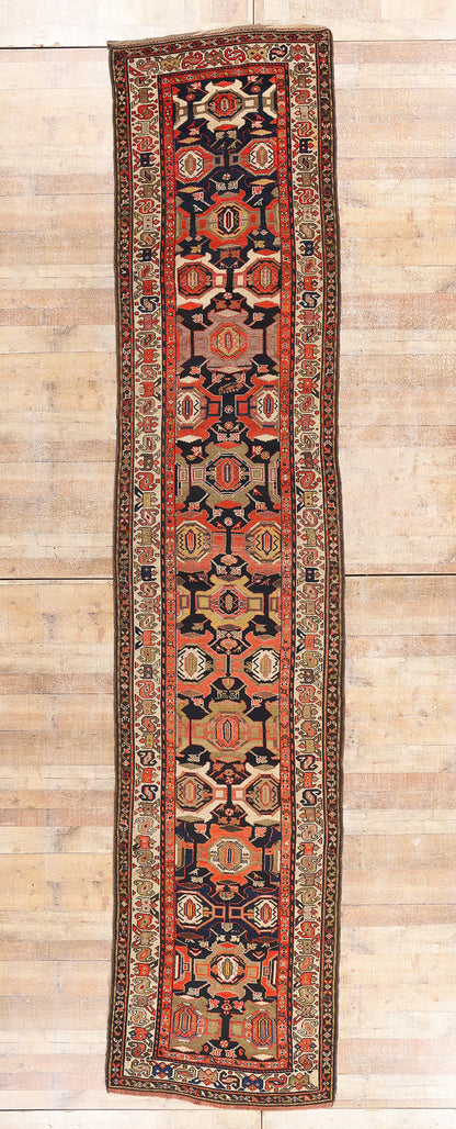 3 x 16 - Navy Blue Antique Persian Malayer Rug - 90046