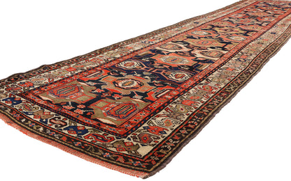 3 x 16 - Navy Blue Antique Persian Malayer Rug - 90046