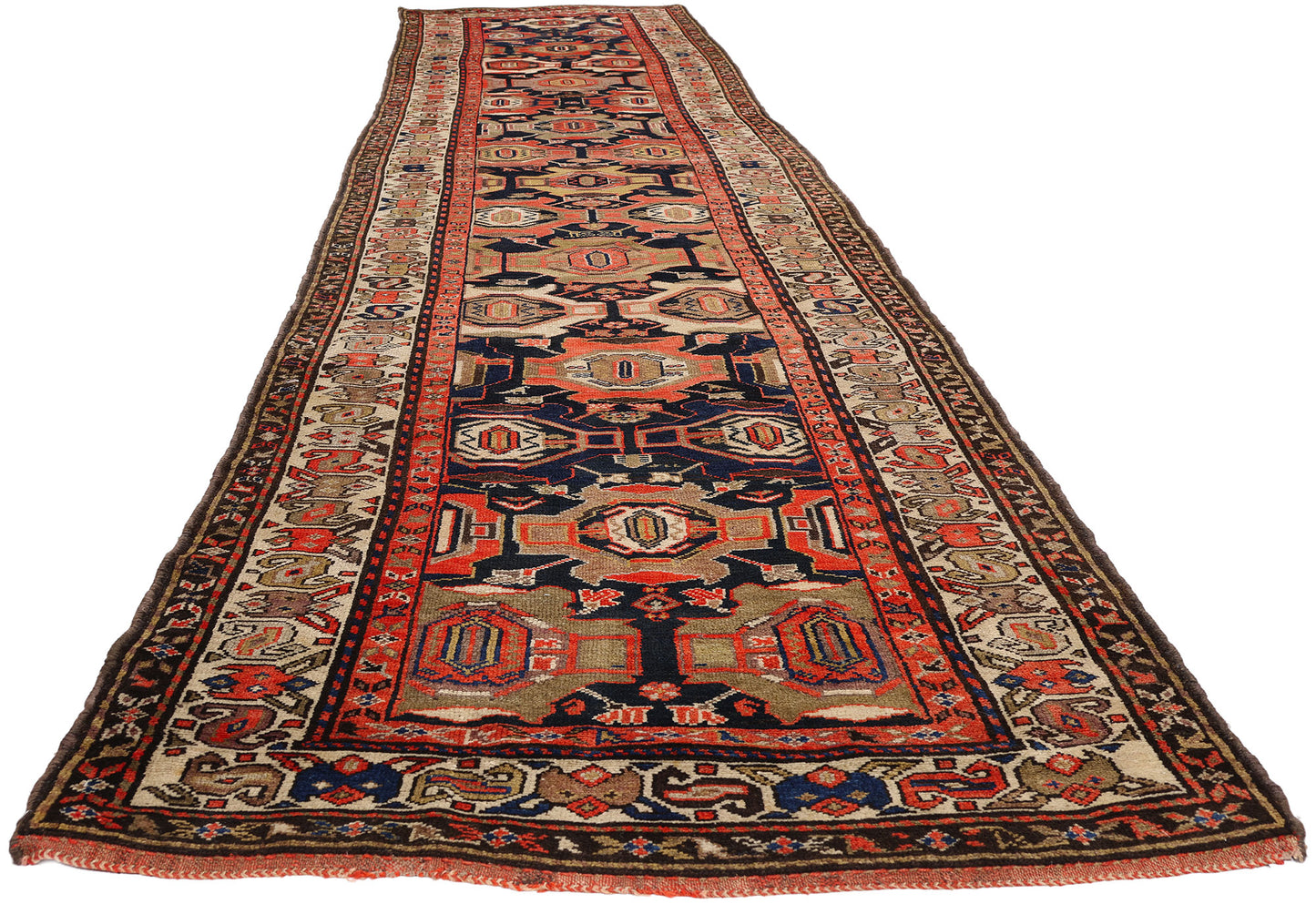 3 x 16 - Navy Blue Antique Persian Malayer Rug - 90046