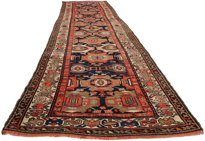 3 x 16 - Navy Blue Antique Persian Malayer Rug - 90046